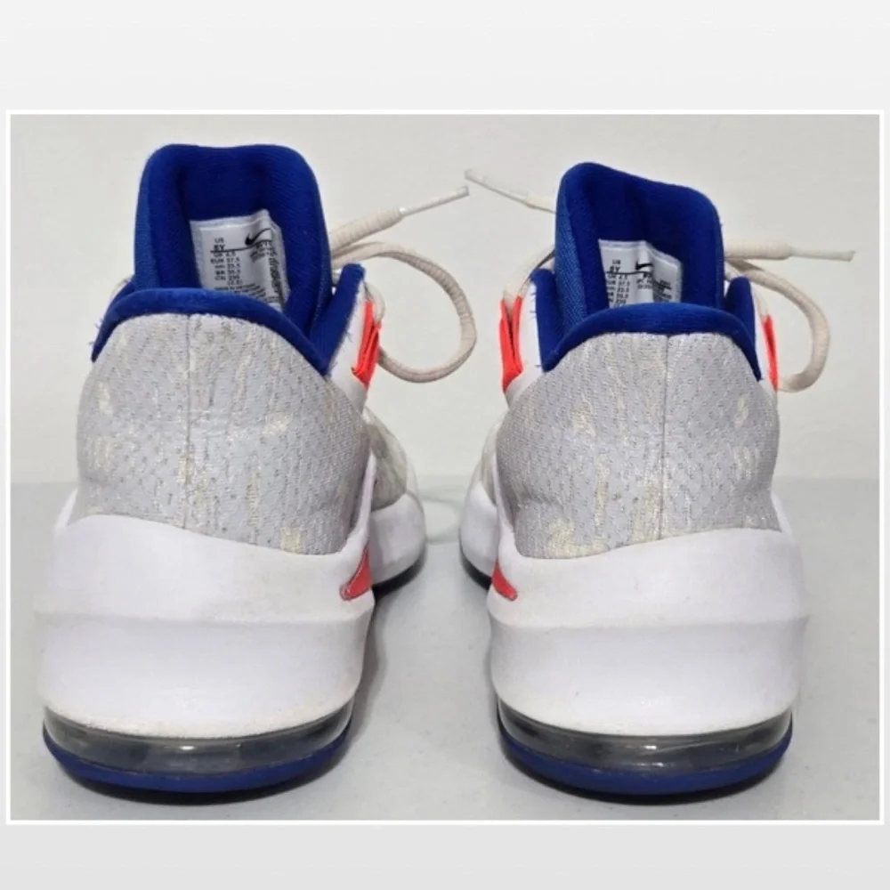 Nike Sneakers Kid Size 5 Air Max Infuriate 2 Youth White Blue Red Shoes Athletic